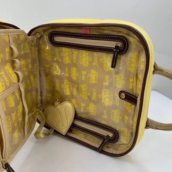 Juicy Couture Y2k 2000's Velour Square Multi Pocket Travel‎ Make-Up Case - Picture 12 of 14